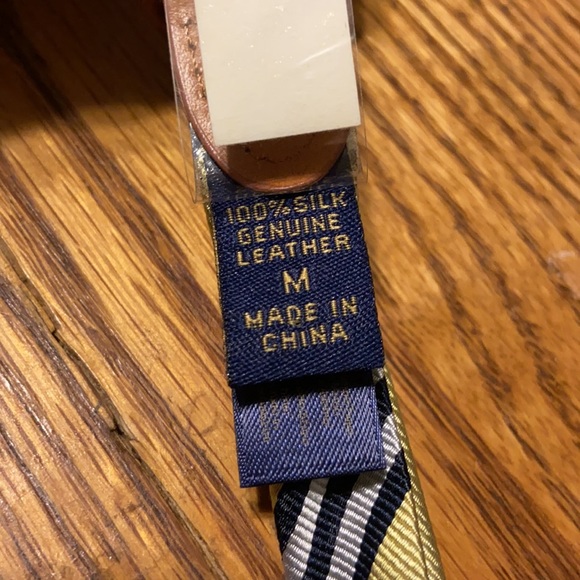 Brooks Brothers silk/leather woman’s belt Medium - Picture 4 of 6